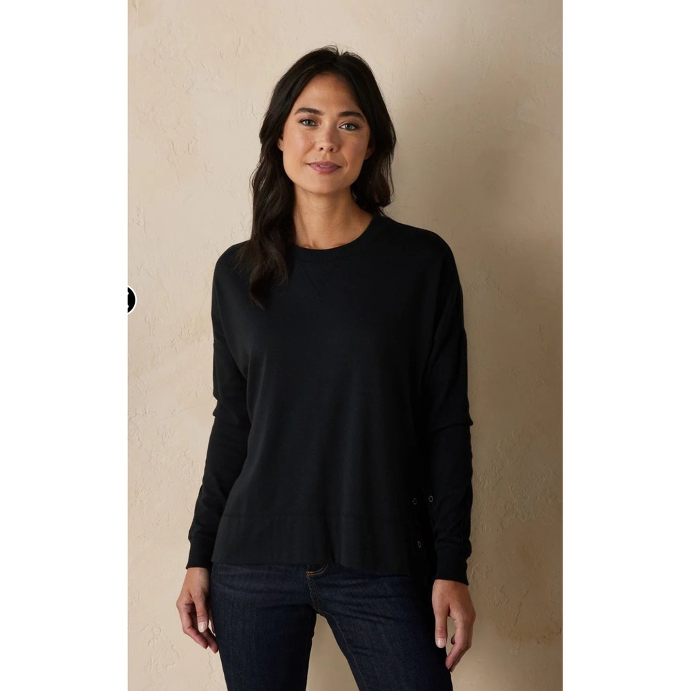 The Normal‎ Brand Puremeso Split Side Overshirt Black High-Lo Rivet Detail Small